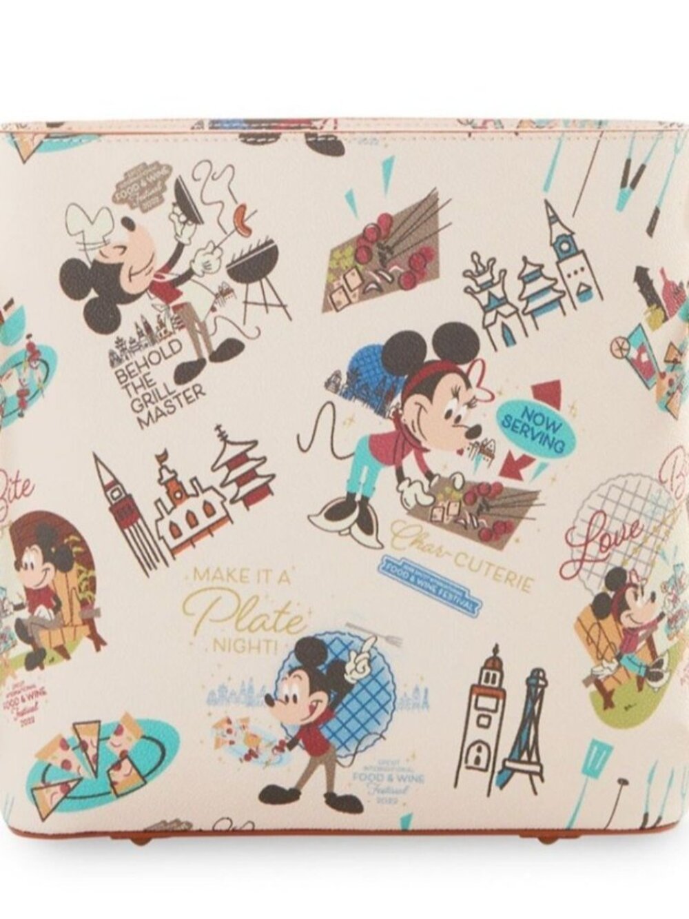 Disney Dooney & Bourke EPCOT Food Wine 2022 Crossbody Bag Mickey Minnie NWT - Picture 5 of 16
